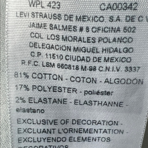 Signature by Levi Strauss Curvy Straight Leg Jeans in Dark Blue Wash Size 12 - Picture 11 of 15